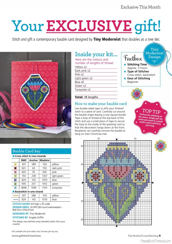 Коллекция вышивки в журнале «The World of Cross Stitching №400 2023»