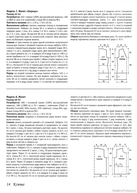 Вязаные модели в журнале &laquo;Ксюша. Для тех, кто вяжет №11 2021&raquo;
