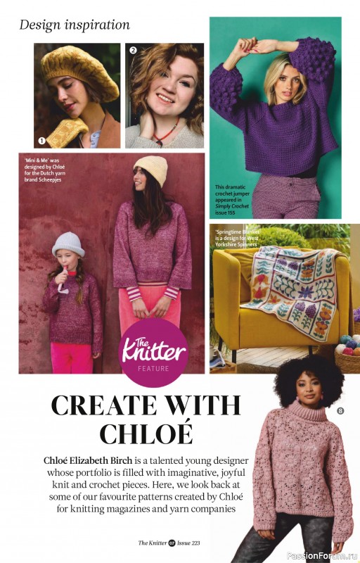 Вязаные проекты спицами в журнале &laquo;The Knitter №223 2025&raquo;