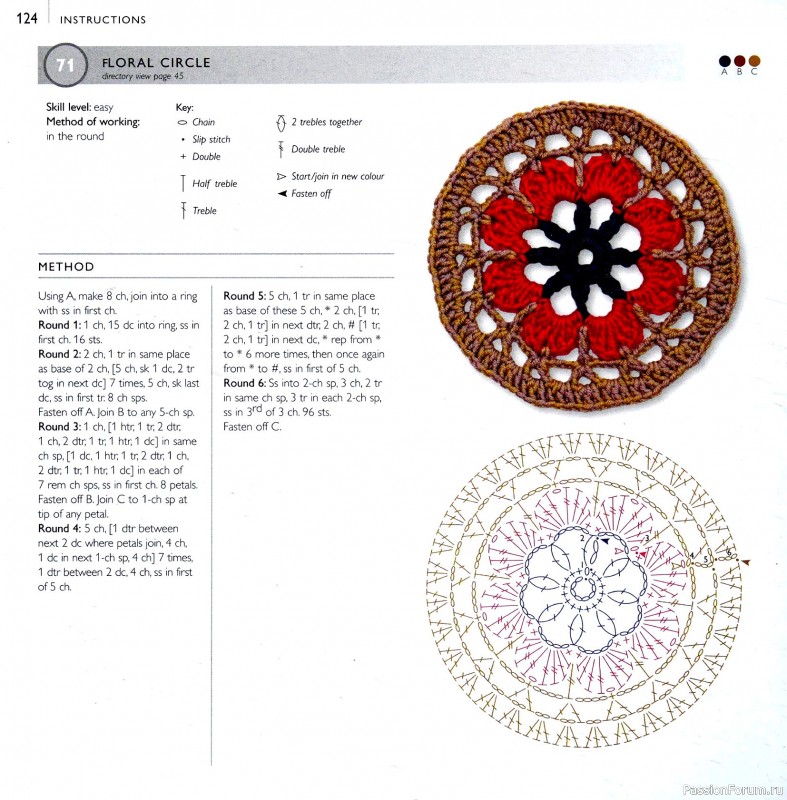Вязаные проекты в книге «75 Crocheted Floral Blocks». Часть 2.