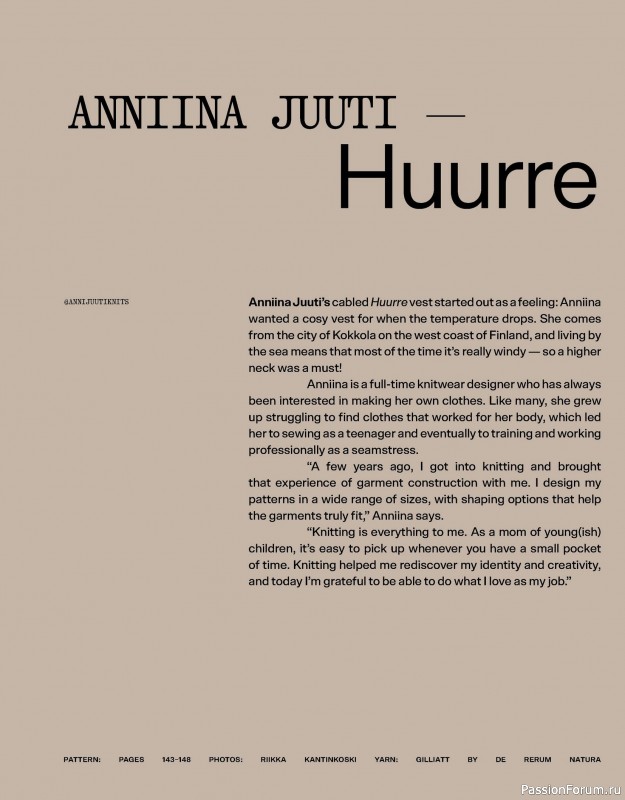 Вязаные проекты в книге &laquo;Laine Magazine №30 - Autumn 2026&raquo;. Часть 1.