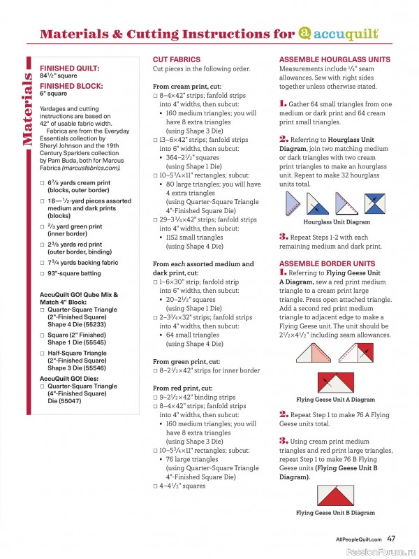 Коллекция проектов для рукодельниц в журнале «American Patchwork & Quilting №196 2025»