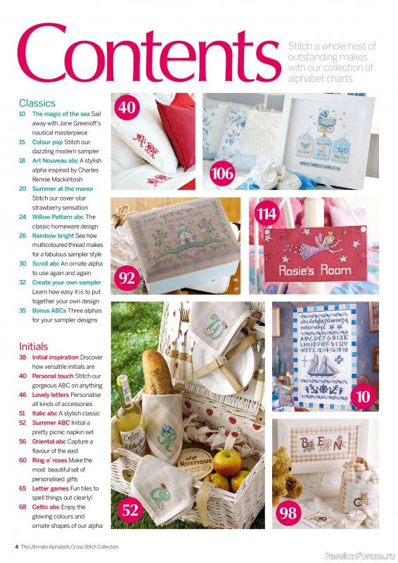 Коллекция вышивки в журнале «Cross Stitch Collection - The Ultimate Alphabets 2026»