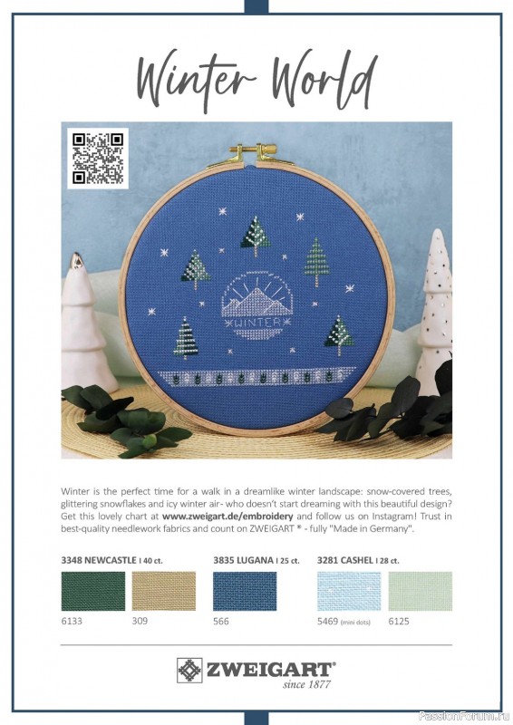 Коллекция вышивки в журнале «The World of Cross Stitching №338 2022»