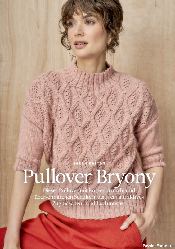 Вязаные проекты спицами в журнале «The Knitter №77 2025 Germany»