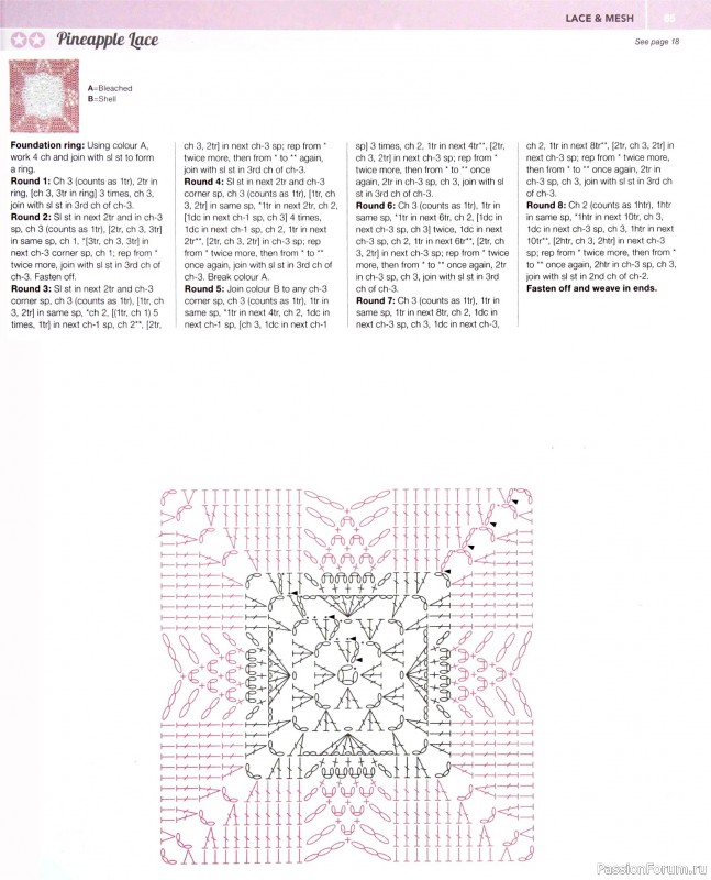 Вязаные проекты в книге «150 Crochet Blocks». Часть 1