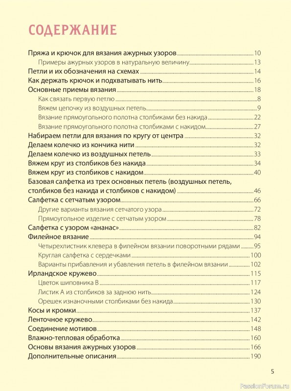 Вязаные проекты в книге &laquo;Ажурное вязание крючком&raquo;.