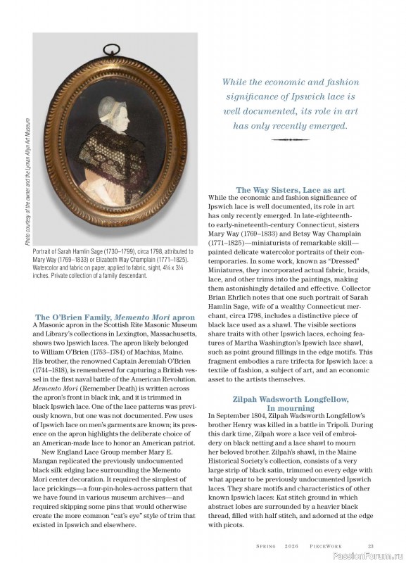 Коллекция проектов для рукодельниц в журнале &laquo;PieceWork - Spring 2025&raquo;