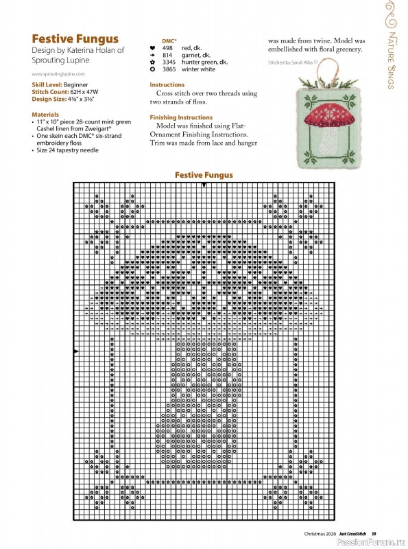 Коллекция вышивки в журнале «Just CrossStitch - Christmas 2026»