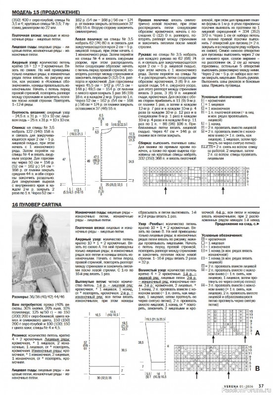 Вязаные модели в журнале «Verena №1 2026»