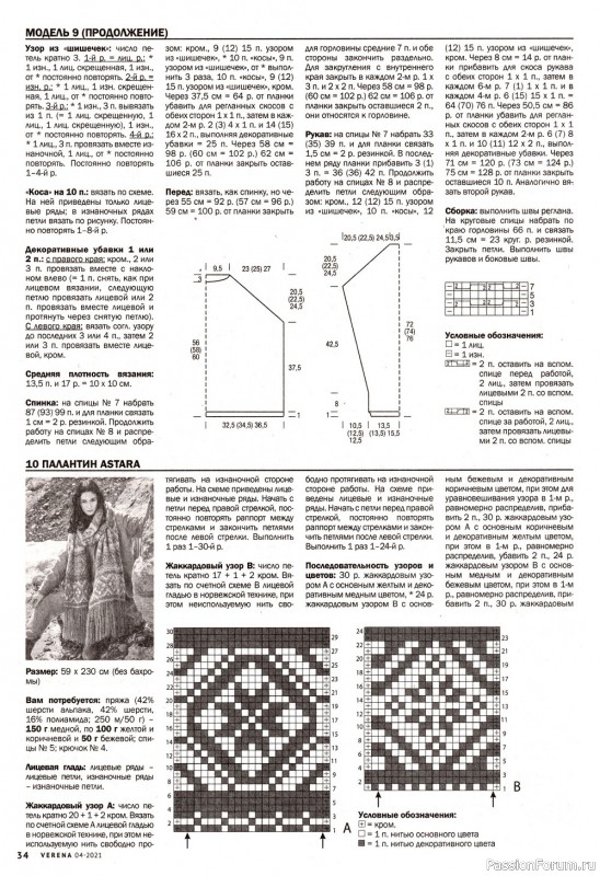 Вязаные модели в журнале «Verena №4 2021»