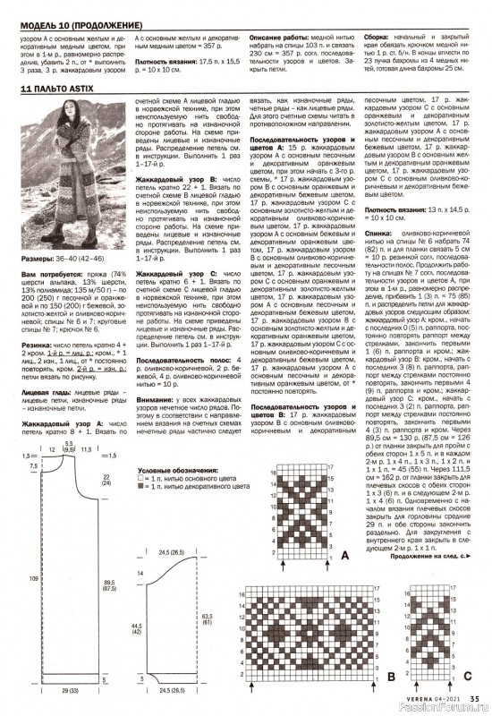 Вязаные модели в журнале «Verena №4 2021»