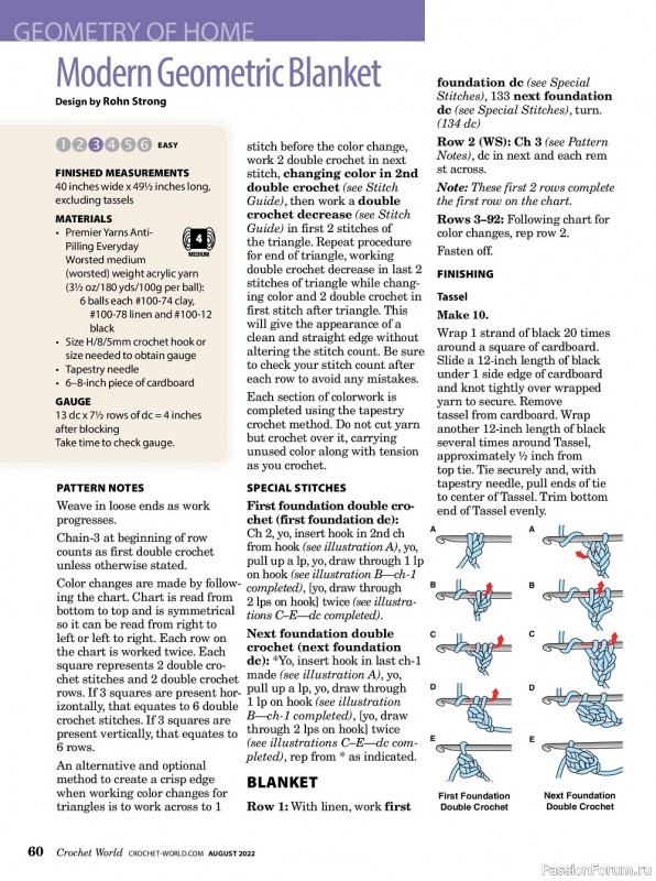 Вязаные проекты крючком в журнале «Crochet World – August 2022»