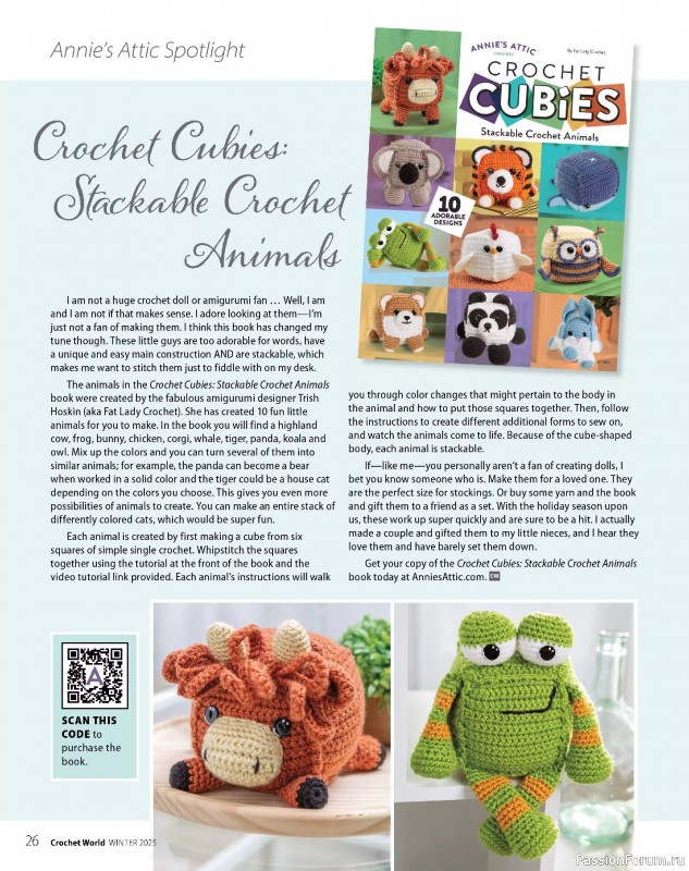Вязаные проекты крючком в журнале «Crochet World - Winter 2025»