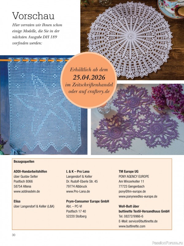 Вязаные проекты крючком в журнале «Dekoratives Hakeln №188 2026»