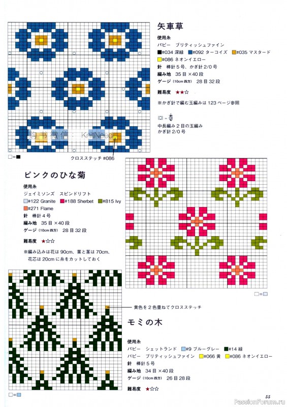 Вязаные проекты в книге «Flower Knitting». Часть 1