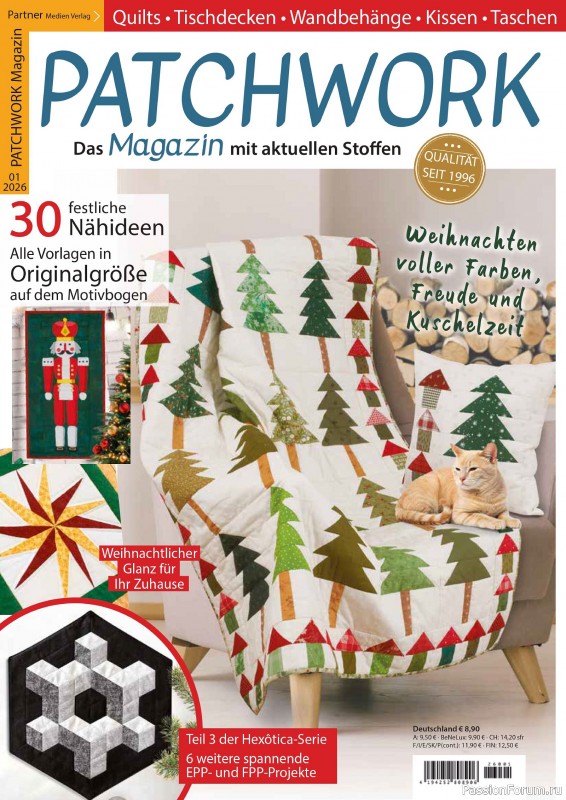 Коллекция проектов для рукодельниц в журнале &laquo;Patchwork das Magazin №1 2026&raquo;