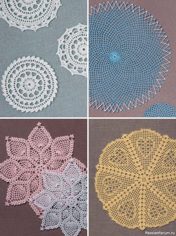 Вязаные проекты в книге &laquo;Ажурное вязание крючком&raquo;.