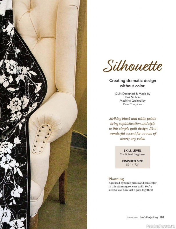 Коллекция проектов для рукодельниц в журнале &laquo;McCall's Quilting - Summer 2026&raquo;