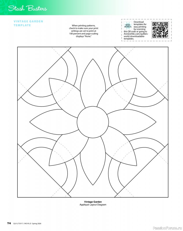 Коллекция проектов для рукодельниц в журнале «Quilter's World - Spring 2026»