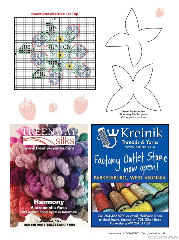 Коллекция вышивки в журнале «Just CrossStitch - Summer 2024»