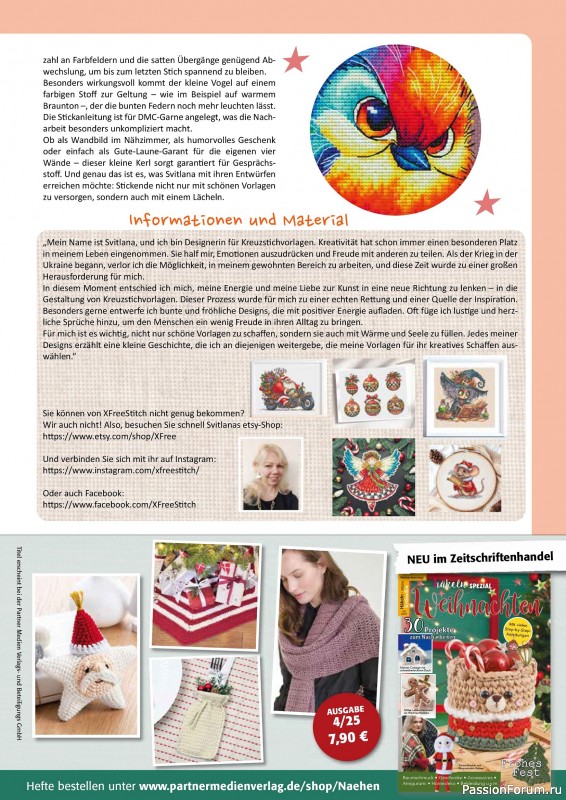 Коллекция вышивки в журнале «Kreuzstich Motive №32 2025»