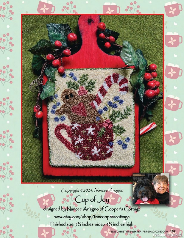 Коллекция вышивки в журнале «Punch Needle & Primitive Stitcher - Winter 2025»