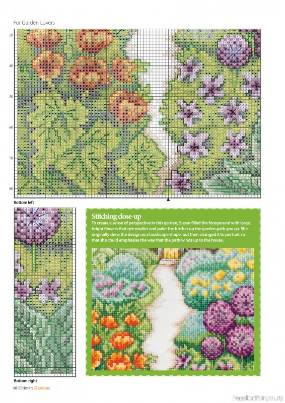 Коллекция вышивки в журнале «Ultimate Cross Stitch Gardens 2026»