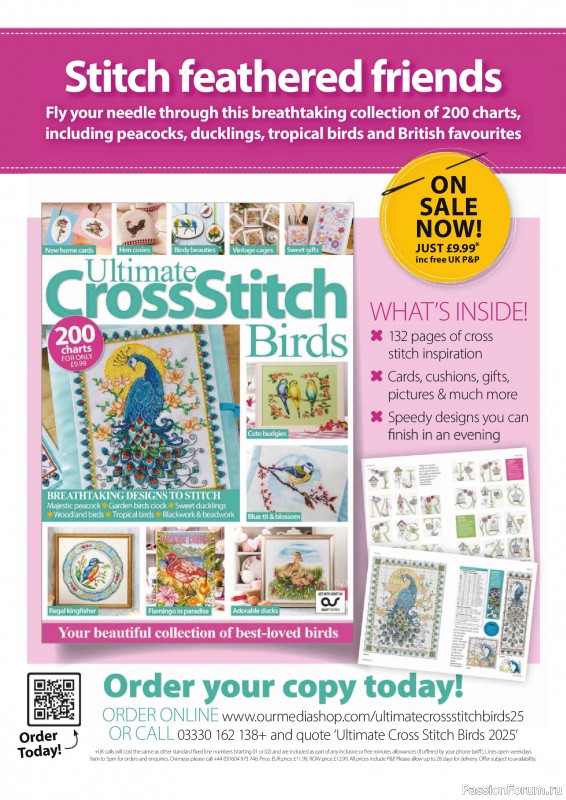 Коллекция вышивки в журнале «Ultimate Cross Stitch Gardens 2026»