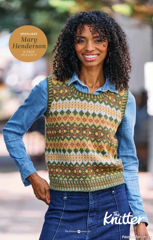 Вязаные проекты спицами в журнале «The Knitter №221 2025»