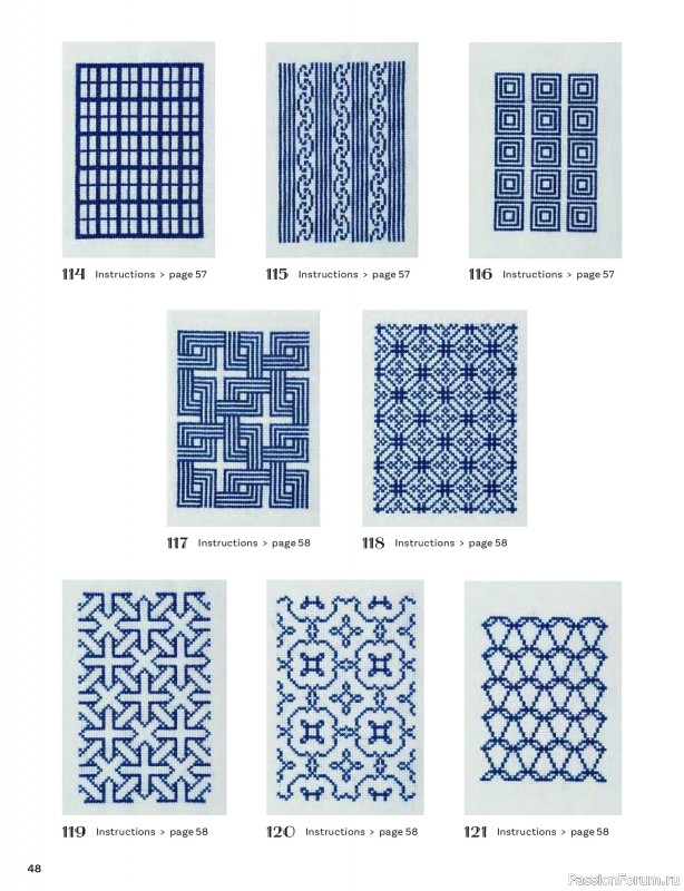 Вязаные проекты в книге &laquo;200 Japanese Cross Stitch Designs&raquo;.