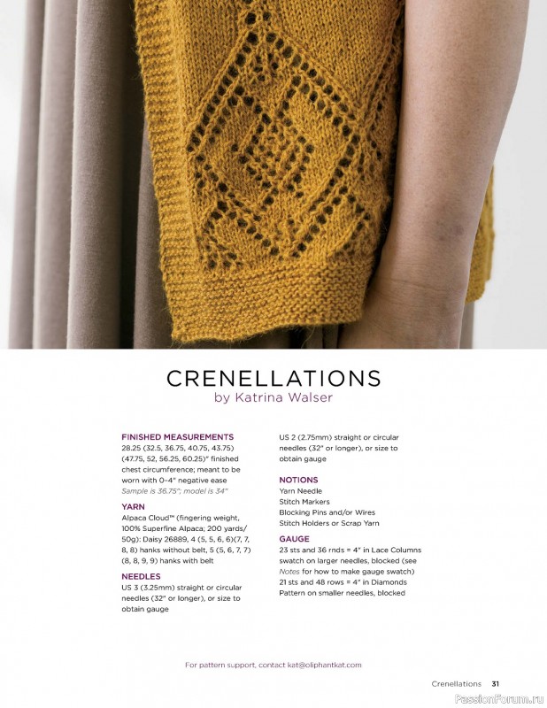 Коллекция кружевных моделей в книге «Knit Lace Patterns»