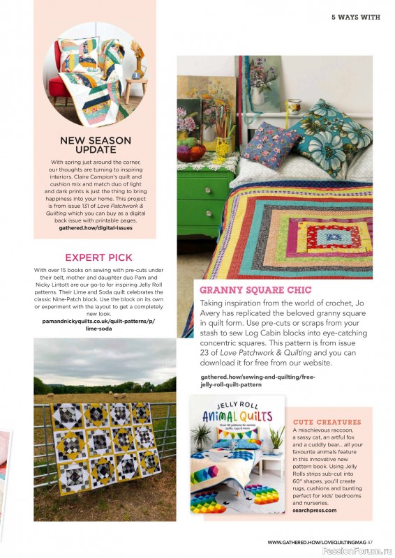 Коллекция проектов для рукодельниц в журнале &laquo;Love Patchwork & Quilting №160 2026&raquo;