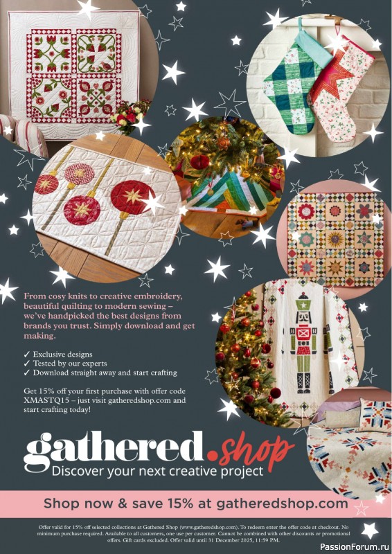 Коллекция проектов для рукодельниц в журнале «Todays Quilter №132 2025»