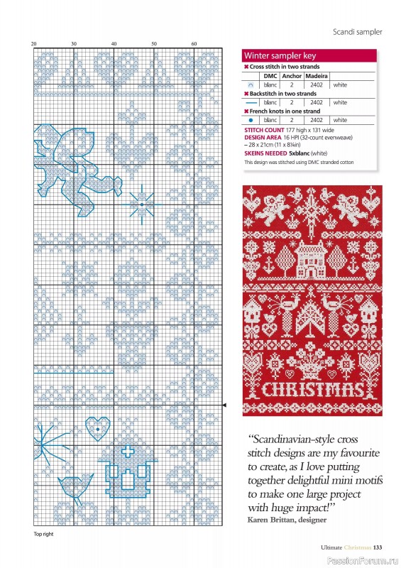 Коллекция вышивки в журнале «Ultimate Crossstitch Christmas №7 2025»