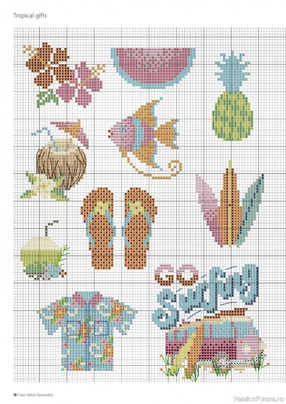 Коллекция вышивки крестиком в журнале «Cross Stitch Favourites - Spring/Summer 2022»