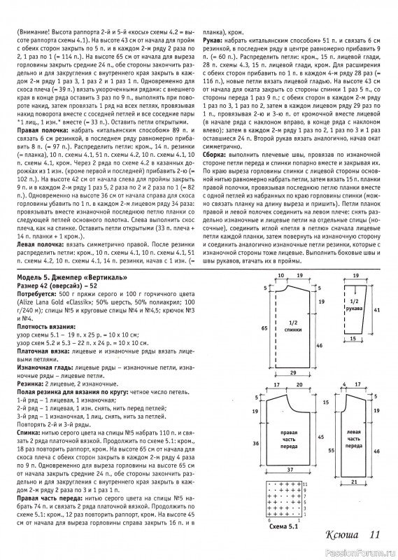 Вязаные модели в журнале &laquo;Ксюша. Для тех, кто вяжет №11 2021&raquo;