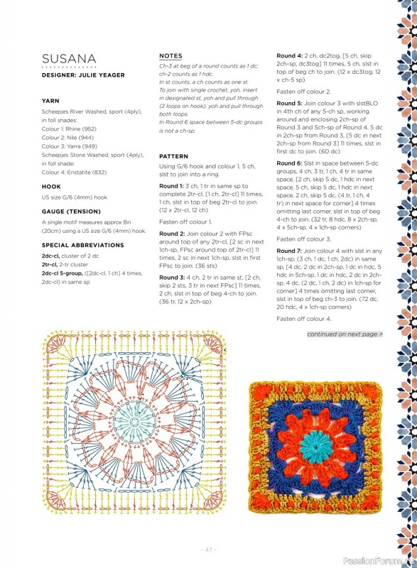 Вязаные проекты крючком в журнале «100 Crochet Tiles – 1st Edition 2023»