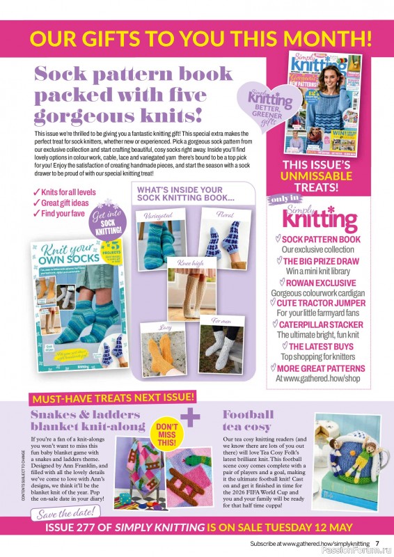 Вязаные проекты в журнале &laquo;Simply Knitting №276 2026&raquo;