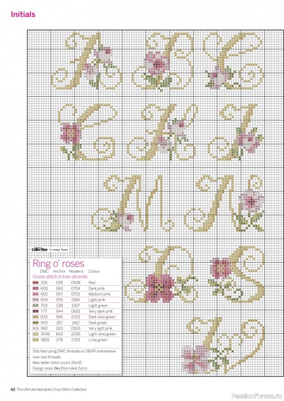 Коллекция вышивки в журнале «Cross Stitch Collection - The Ultimate Alphabets 2026»