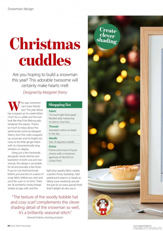Коллекция вышивки в журнале «Cross Stitch Favourites - Christmas 2025»
