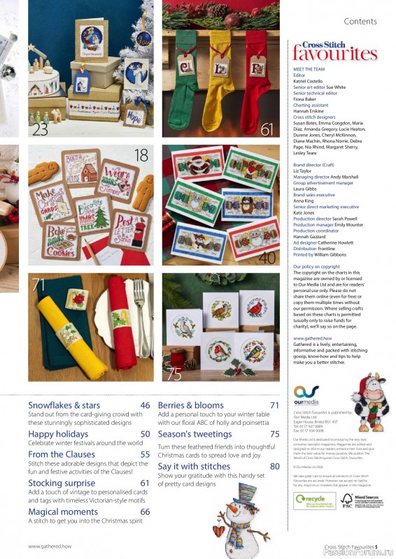 Коллекция вышивки в журнале «Cross Stitch Favourites - Christmas 2026»