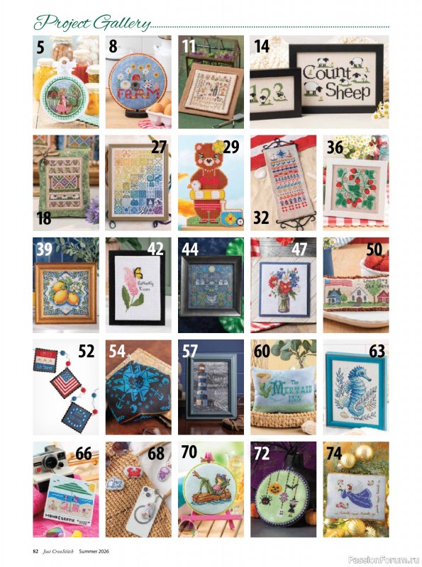 Коллекция вышивки в журнале &laquo;Just CrossStitch - Summer 2026&raquo;