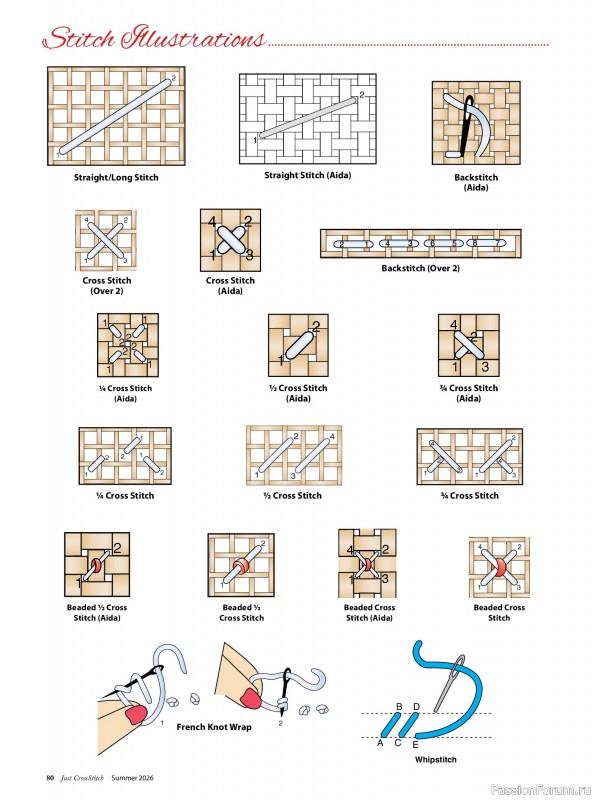 Коллекция вышивки в журнале &laquo;Just CrossStitch - Summer 2026&raquo;