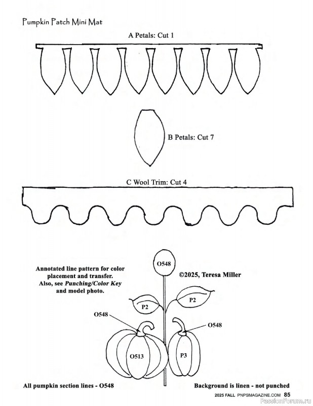 Коллекция вышивки в журнале «Punch Needle & Primitive Stitcher – Fall 2025»