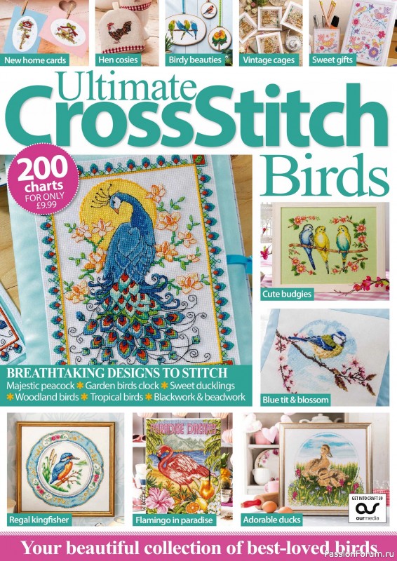 Коллекция вышивки в журнале «Cross Stitch Birds - March 2025»