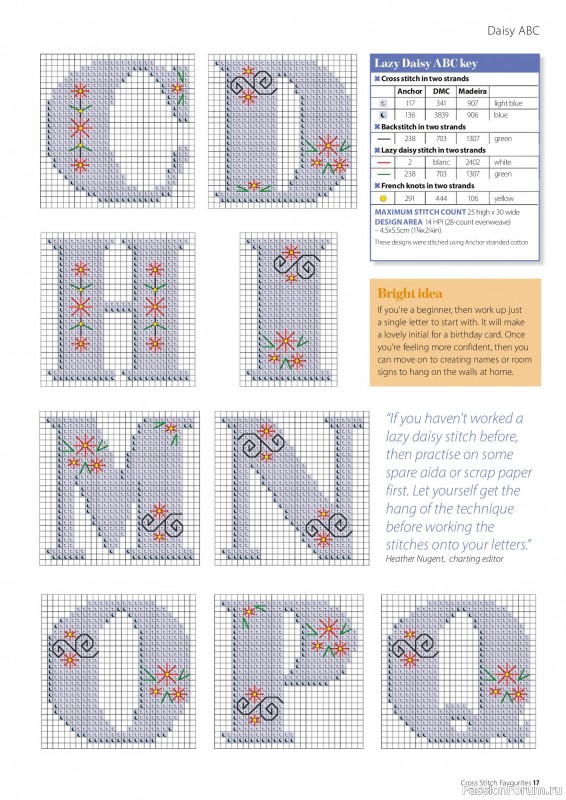 Коллекция вышивки в журнале «Cross Stitch Favourites - Flowers 2026»