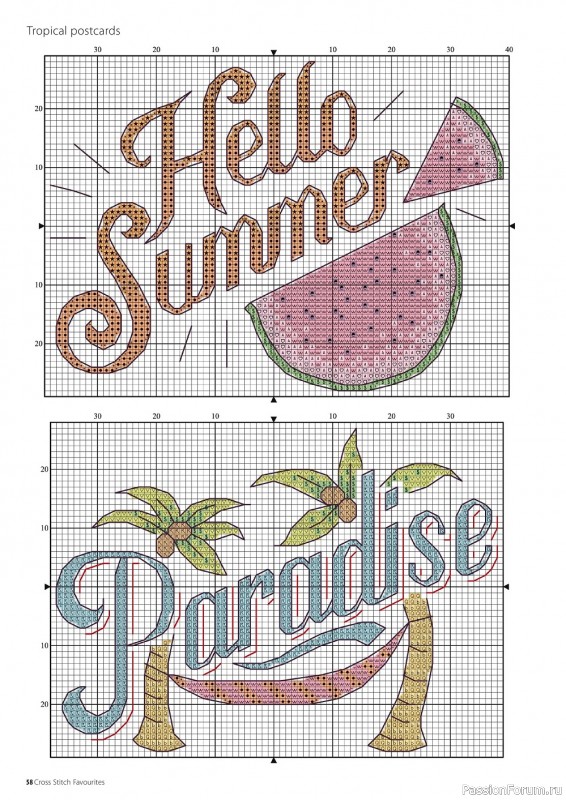 Коллекция вышивки крестиком в журнале «Cross Stitch Favourites - Spring/Summer 2022»