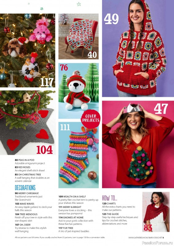 Вязаные проекты крючком в журнале «Your Crochet Christmas 2024»