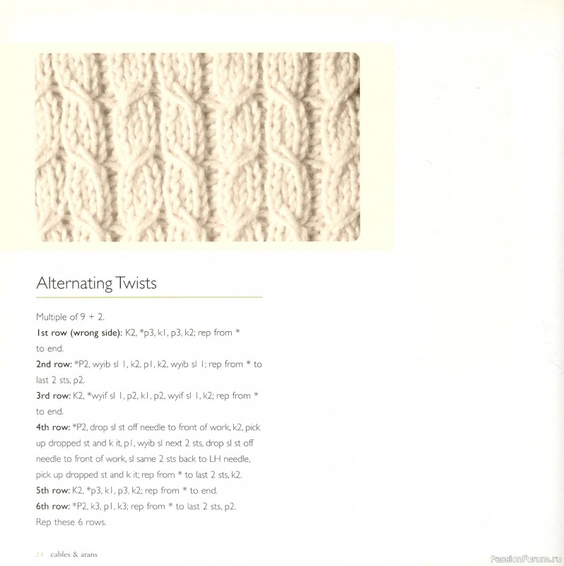 Вязаные проекты в книге &laquo;Cables & Aran Stitches-250 to Knit&raquo;
